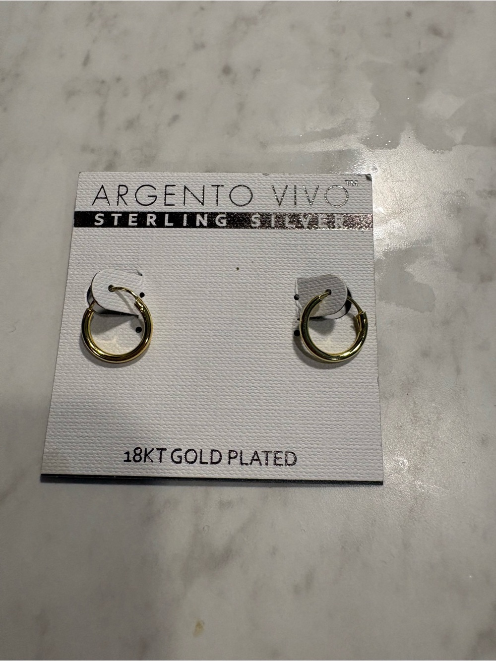 Argento Vivo 18KT Gold-Plated Sterling Silver Small Hoop Earrings - Gold